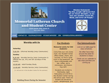 Tablet Screenshot of memoriallutheranchurch.org
